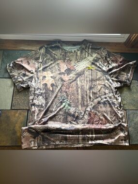 Mossy Oak Camo Short Sleeve Performance Tee - Brown, Green